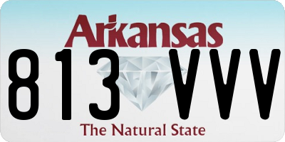 AR license plate 813VVV