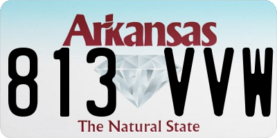AR license plate 813VVW