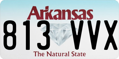AR license plate 813VVX