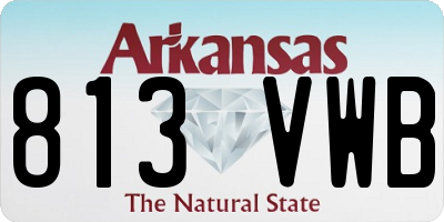 AR license plate 813VWB