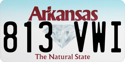 AR license plate 813VWI