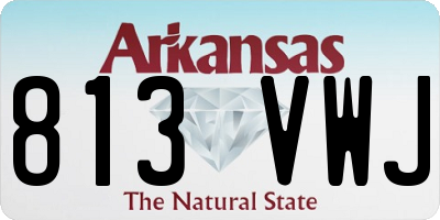 AR license plate 813VWJ