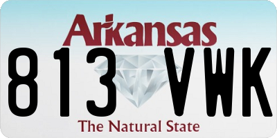 AR license plate 813VWK