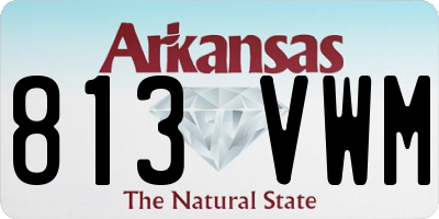 AR license plate 813VWM