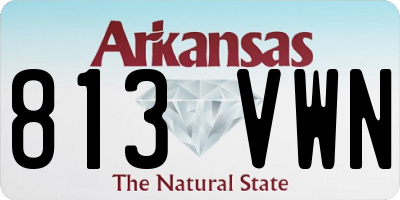 AR license plate 813VWN