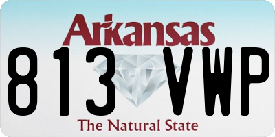 AR license plate 813VWP
