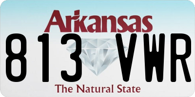 AR license plate 813VWR