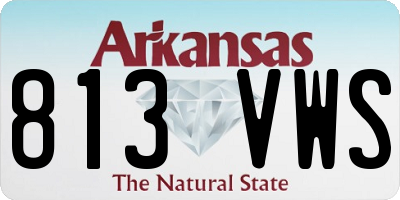 AR license plate 813VWS