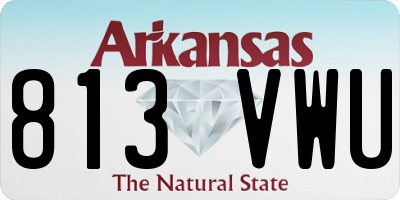AR license plate 813VWU