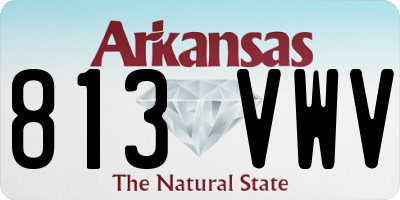 AR license plate 813VWV