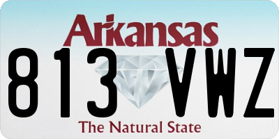 AR license plate 813VWZ