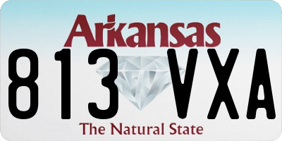 AR license plate 813VXA