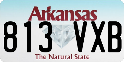 AR license plate 813VXB