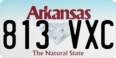 AR license plate 813VXC