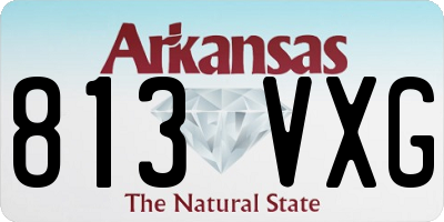 AR license plate 813VXG
