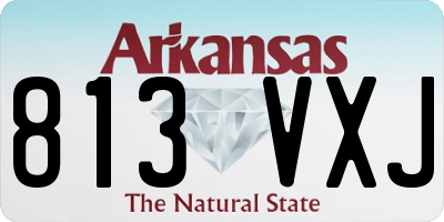 AR license plate 813VXJ