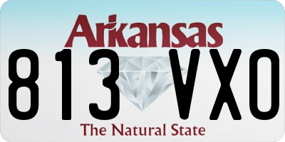AR license plate 813VXO