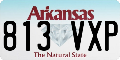 AR license plate 813VXP