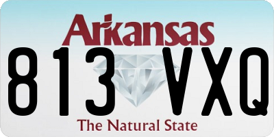 AR license plate 813VXQ