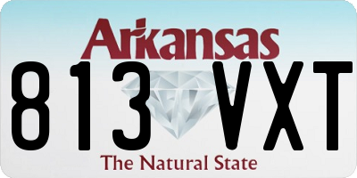 AR license plate 813VXT