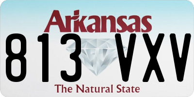 AR license plate 813VXV