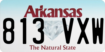 AR license plate 813VXW