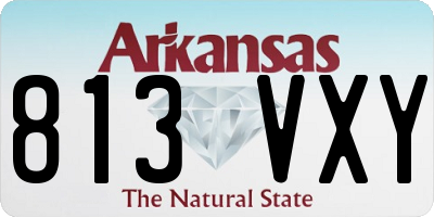AR license plate 813VXY
