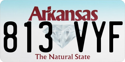 AR license plate 813VYF