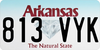 AR license plate 813VYK