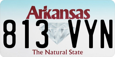 AR license plate 813VYN