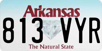 AR license plate 813VYR