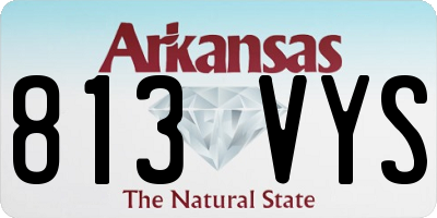 AR license plate 813VYS