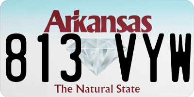 AR license plate 813VYW