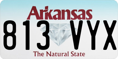 AR license plate 813VYX