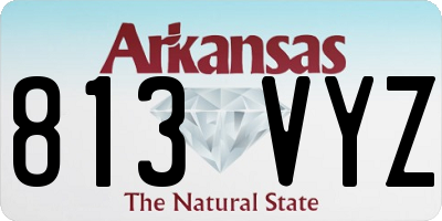 AR license plate 813VYZ