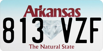 AR license plate 813VZF