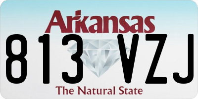 AR license plate 813VZJ