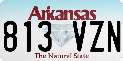 AR license plate 813VZN