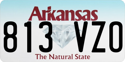 AR license plate 813VZO