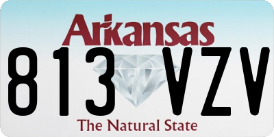 AR license plate 813VZV