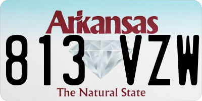 AR license plate 813VZW