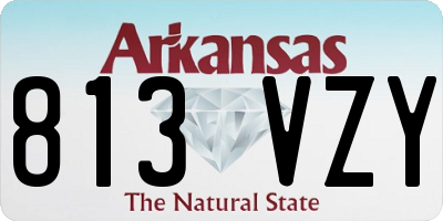 AR license plate 813VZY