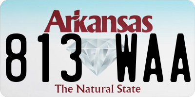 AR license plate 813WAA