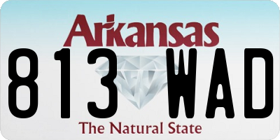 AR license plate 813WAD