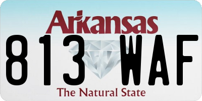 AR license plate 813WAF