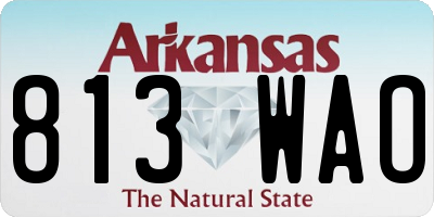 AR license plate 813WAO