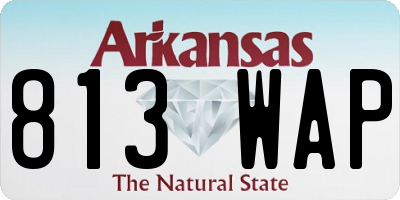 AR license plate 813WAP