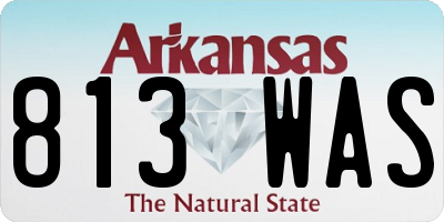 AR license plate 813WAS