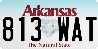 AR license plate 813WAT