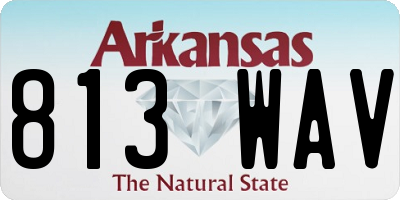AR license plate 813WAV